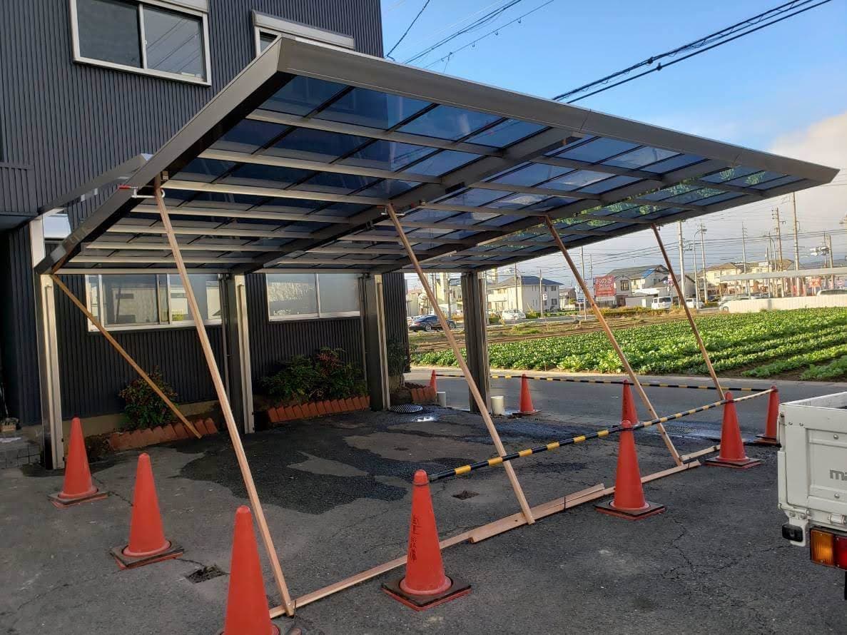 2台用カーポート新設工事 | 名古屋市昭和区のエクステリア工事ならイズ美
