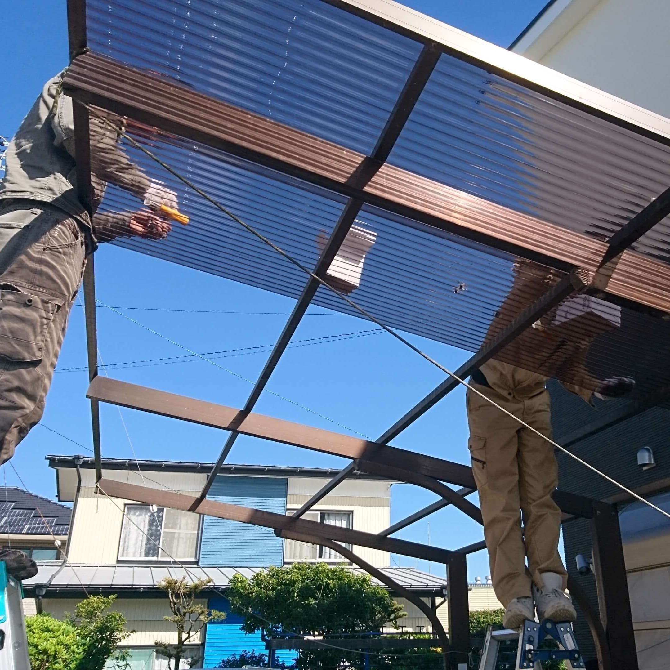 波板張替え 名古屋市昭和区 | 名古屋市昭和区でエクステリア工事ならイズ美