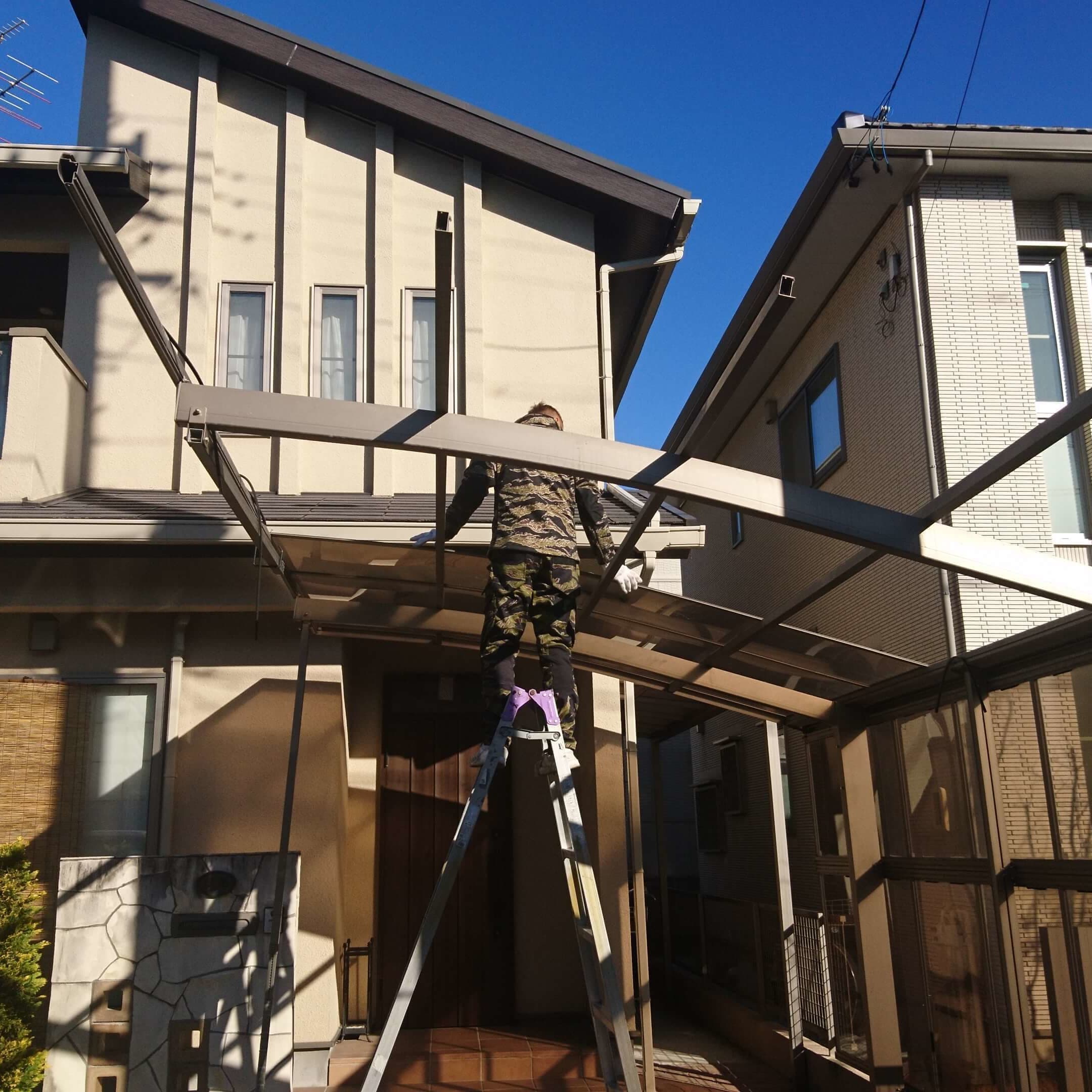 カーポート解体工事 名古屋市昭和区 | 名古屋市昭和区でエクステリア工事ならイズ美