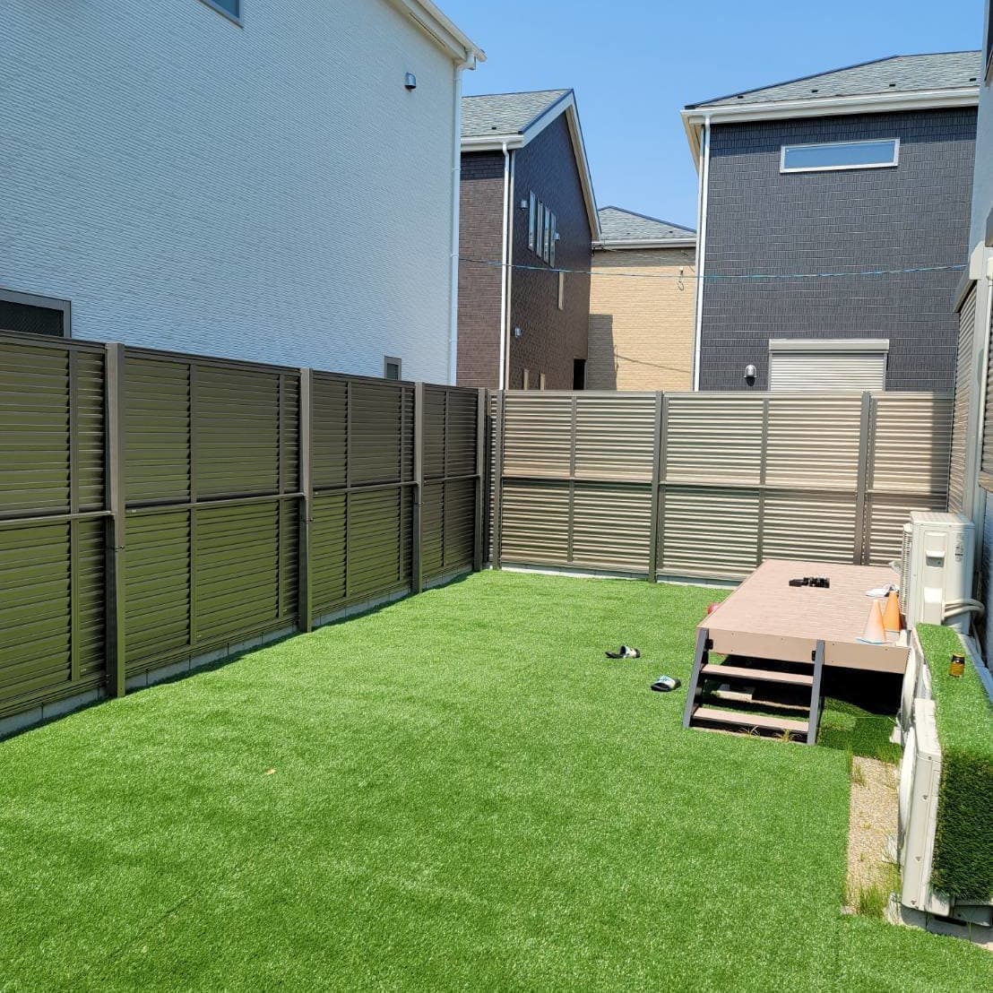 人工芝張り 名古屋市昭和区 | 名古屋市昭和区でエクステリア工事ならイズ美