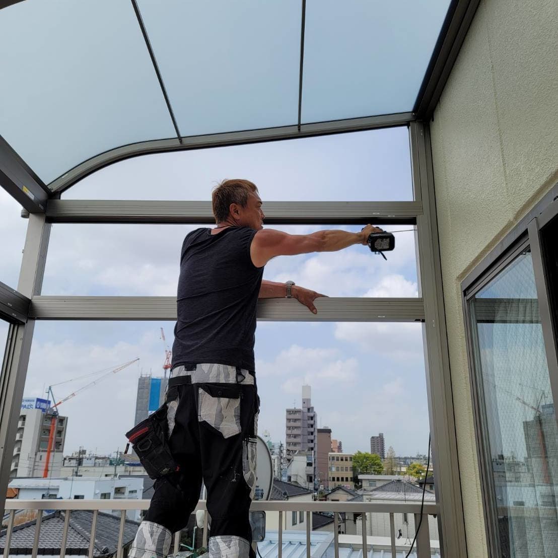 サンルーム修理 名古屋市昭和区 | 名古屋市昭和区でエクステリア工事ならイズ美