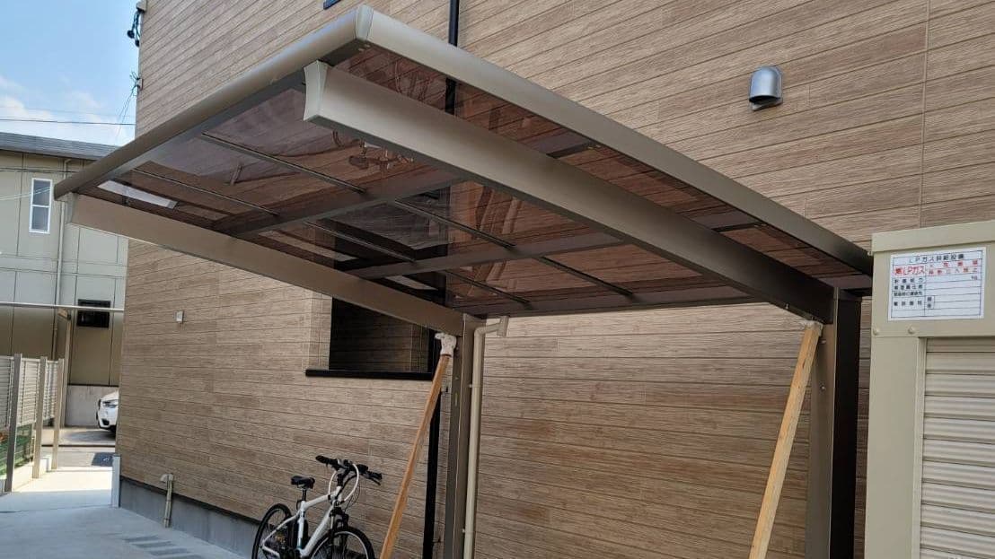 サイクルポート新設 名古屋市昭和区 | 名古屋市昭和区でエクステリア工事ならイズ美