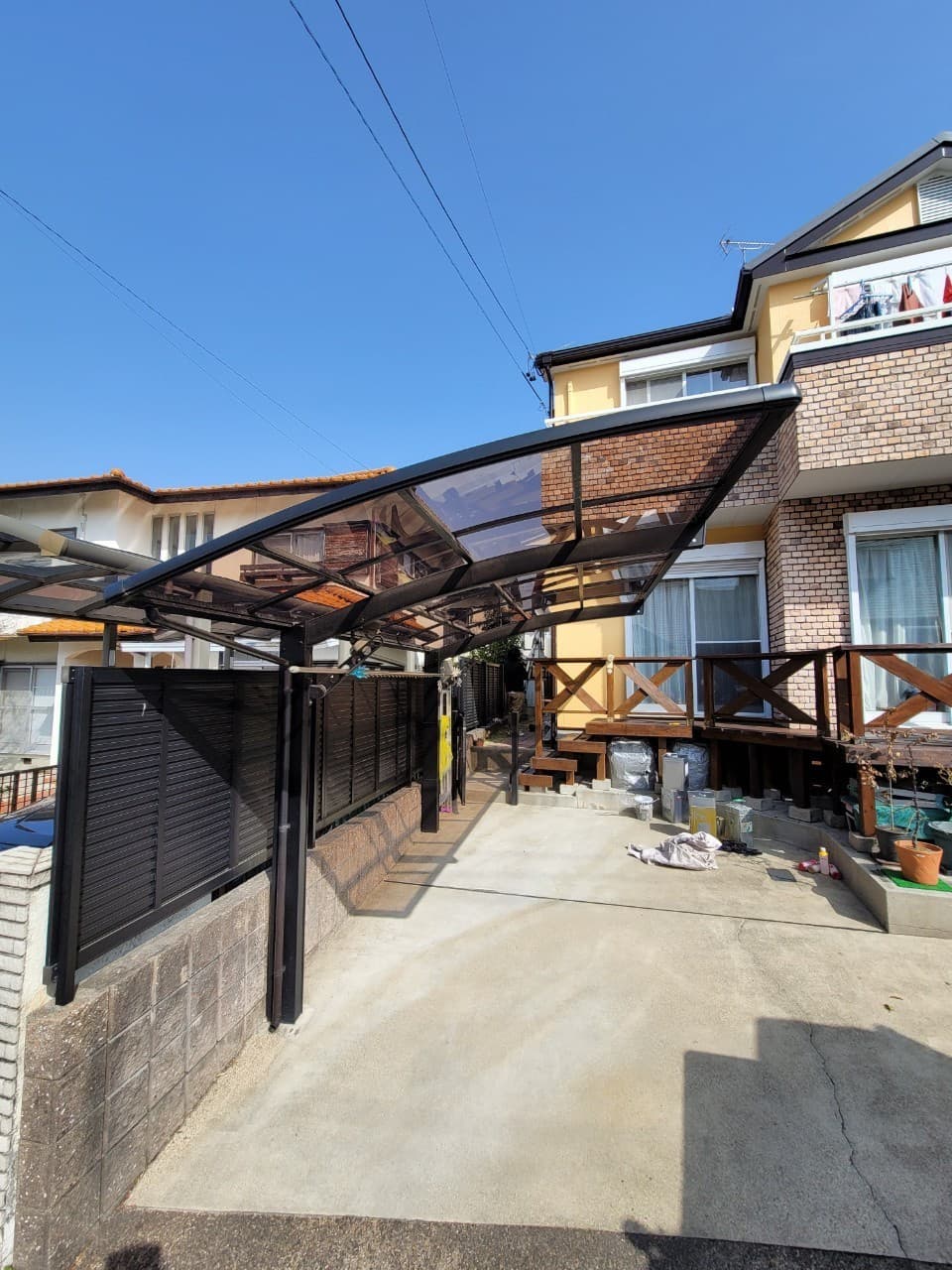 1台用カーポート設置 | 名古屋市昭和区のエクステリア工事ならイズ美